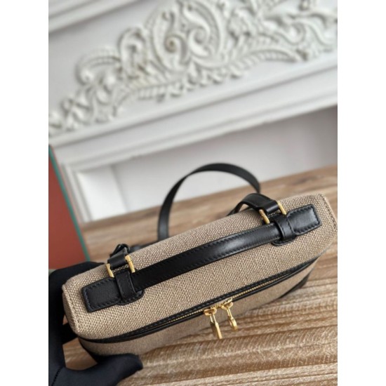 AAAAA Replica Loro Piana Extra Pocket Bum Bag L19 with Top Handle Black Fake