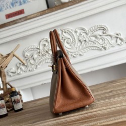 AAAAA Replica Hermès Birkin Bag 25cm/30cm Two-Tone Togo Brown/Gray Fake