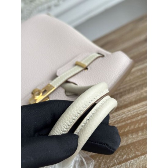 AAAAA Replica Hermès Birkin Bag 25cm/30cm Two-Tone Togo Pink/White Fake
