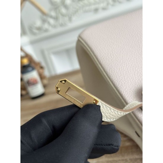 AAAAA Replica Hermès Birkin Bag 25cm/30cm Two-Tone Togo Pink/White Fake