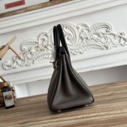 AAAAA Replica Hermès Birkin Bag 25cm/30cm Two-Tone Togo Etoupe/Black Fake