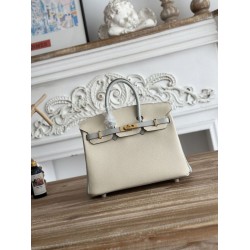 AAAAA Replica Hermès Birkin Bag 25cm/30cm Two-Tone Togo White/Blue Fake