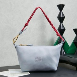 AAAAA Replica Miu Miu Gabardine Shoulder Bag 5NE841 Blue Fake