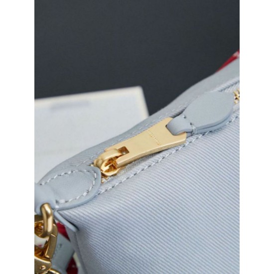 AAAAA Replica Miu Miu Gabardine Shoulder Bag 5NE841 Blue Fake