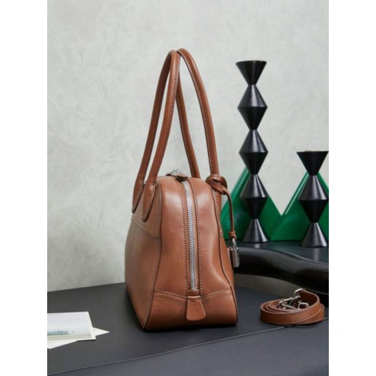 AAAAA Replica Miu Miu Vivant Nappa Tote Bag 5BB199 Brown Fake