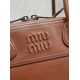 AAAAA Replica Miu Miu Vivant Nappa Tote Bag 5BB199 Brown Fake