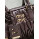 AAAAA Replica Miu Miu Arcadie Quilted Nappa Tote Bag 5BB123 Burgundy Fake