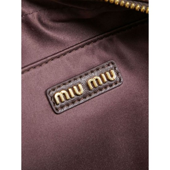 AAAAA Replica Miu Miu Arcadie Quilted Nappa Tote Bag 5BB123 Burgundy Fake