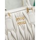 AAAAA Replica Miu Miu Arcadie Quilted Nappa Tote Bag 5BB123 White Fake