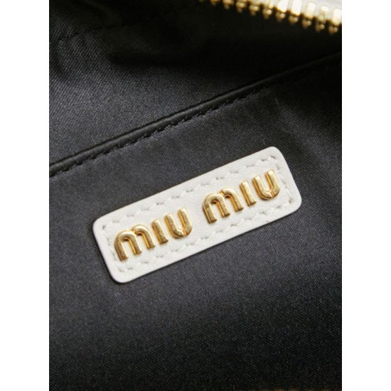 AAAAA Replica Miu Miu Arcadie Quilted Nappa Tote Bag 5BB123 White Fake