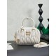 AAAAA Replica Miu Miu Arcadie Quilted Nappa Tote Bag 5BB123 White Fake