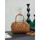 AAAAA Replica Miu Miu Arcadie Quilted Nappa Tote Bag 5BB123 Brown Fake