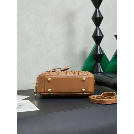AAAAA Replica Miu Miu Arcadie Quilted Nappa Tote Bag 5BB123 Brown Fake