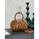 AAAAA Replica Miu Miu Arcadie Quilted Nappa Tote Bag 5BB123 Brown Fake