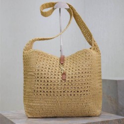 AAAAA Replica YSL Saint Laurent Le 5 à 7 Hobo Bag Natural Raffia Fake