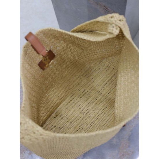 AAAAA Replica YSL Saint Laurent Le 5 à 7 Hobo Bag Natural Raffia Fake