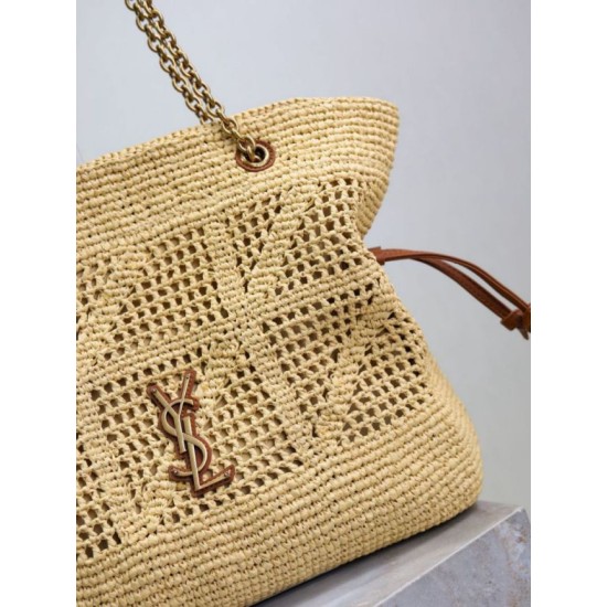 AAAAA Replica Jamie YSL Saint Laurent Raffia Tote Bags Fake