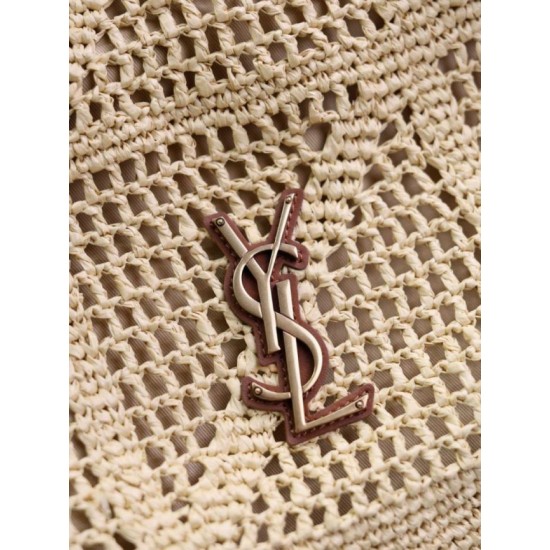 AAAAA Replica Jamie YSL Saint Laurent Raffia Tote Bags Natural Raffia Fake
