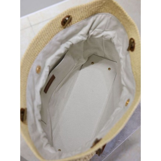 AAAAA Replica Jamie YSL Saint Laurent Raffia Tote Bags Natural Raffia Fake