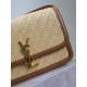 AAAAA Replica YSL Saint Laurent Solferino Medium Bag 23cm Natural Brick Red Raffia Fake