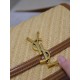 AAAAA Replica YSL Saint Laurent Solferino Medium Bag 23cm Natural Brick Red Raffia Fake