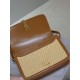 AAAAA Replica YSL Saint Laurent Solferino Medium Bag 23cm Natural Brick Red Raffia Fake