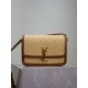 AAAAA Replica YSL Saint Laurent Solferino Medium Bag 23cm Natural Brick Red Raffia Fake