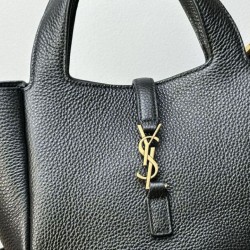 Premium Replica YSL Saint Laurent Le 5 à 7 Bea Baby Tote Bag Black Fake Clone AAAAA Replica YSL Saint Laurent Le 5 à 7 Bea Baby Tote Bag Black Fake