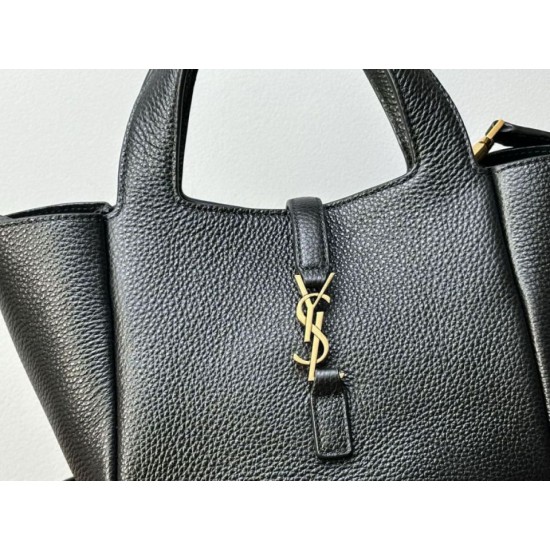 AAAAA Replica YSL Saint Laurent Le 5 à 7 Bea Baby Tote Bag Black Fake