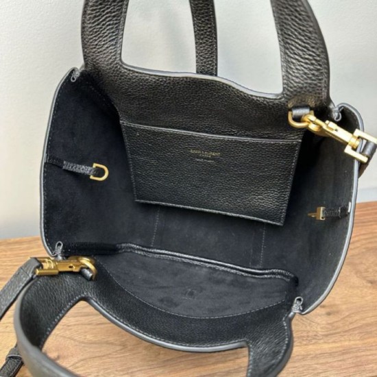AAAAA Replica YSL Saint Laurent Le 5 à 7 Bea Baby Tote Bag Black Fake