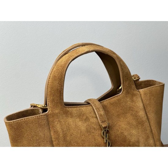 AAAAA Replica YSL Saint Laurent Le 5 à 7 Baby Bea Suede Tote Bag Fake