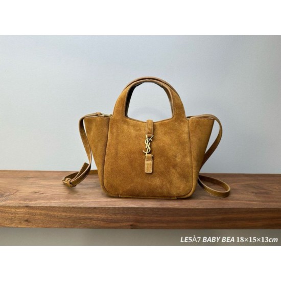 AAAAA Replica YSL Saint Laurent Le 5 à 7 Baby Bea Suede Tote Bag Fake
