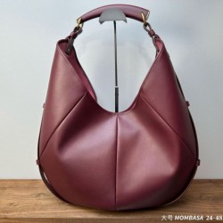 AAAAA Replica YSL Saint Laurent Mombasa Large Shoulder Bag Burgundy Fake