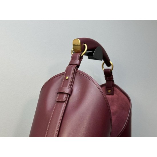 AAAAA Replica YSL Saint Laurent Mombasa Large Shoulder Bag Burgundy Fake