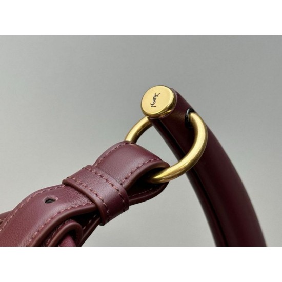 AAAAA Replica YSL Saint Laurent Mombasa Large Shoulder Bag Burgundy Fake