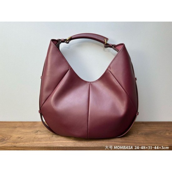 AAAAA Replica YSL Saint Laurent Mombasa Large Shoulder Bag Burgundy Fake