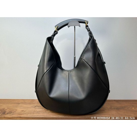 AAAAA Replica YSL Saint Laurent Mombasa Large Shoulder Bag Black Fake
