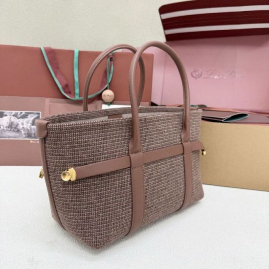 AAAAA Replica Loro Piana Ghiera Shopper Bag Brown Fake