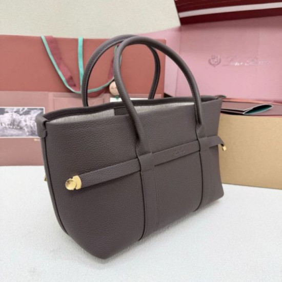 AAAAA Replica Loro Piana Ghiera Shopper Bag Coffee Fake