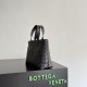AAAAA Replica Bottega Veneta Small Unisex Tote Bag with Woven Zip Black Fake