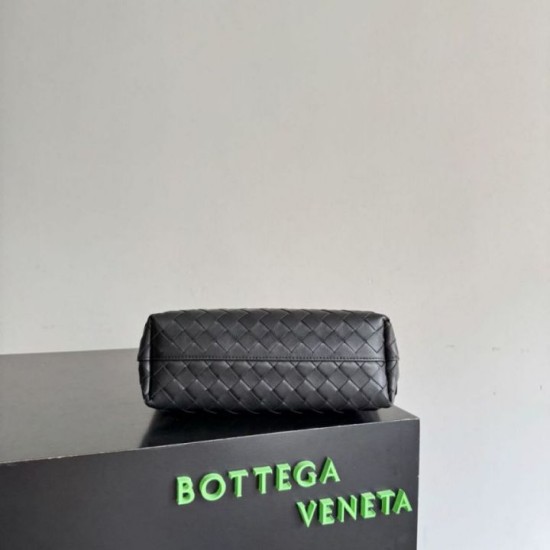 AAAAA Replica Bottega Veneta Small Unisex Tote Bag with Woven Zip Black Fake