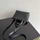 AAAAA Replica Bottega Veneta Small Unisex Tote Bag with Woven Zip Black Fake