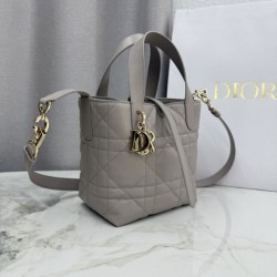 AAAAA Replica Dior Toujours Small Vertical Tote Gray Fake