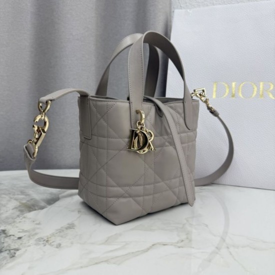 AAAAA Replica Dior Toujours Small Vertical Tote Gray Fake