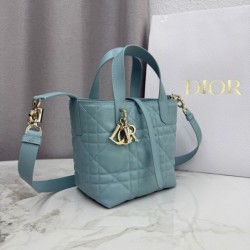 AAAAA Replica Dior Toujours Small Vertical Tote Blue Fake