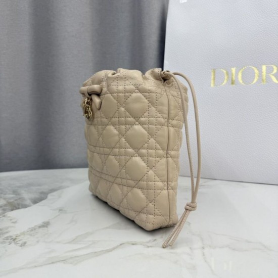 AAAAA Replica Dior Adiorable Mini Bucket Bag Apricot Fake