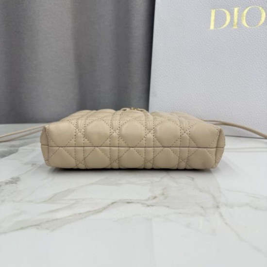 AAAAA Replica Dior Adiorable Mini Bucket Bag Apricot Fake