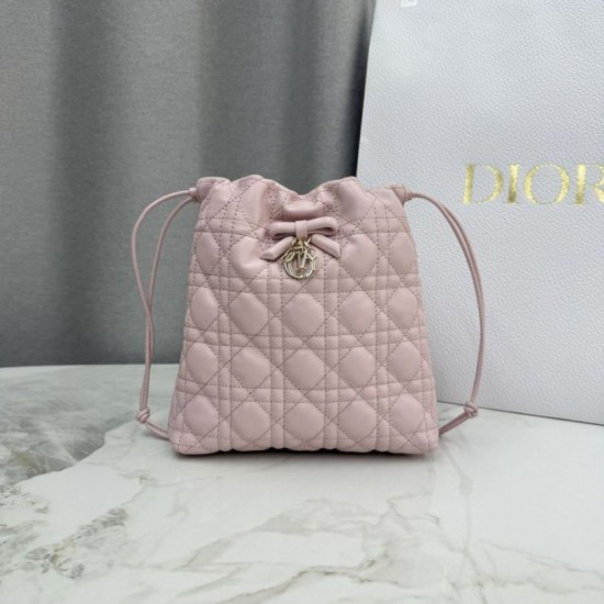 AAAAA Replica Dior Adiorable Mini Bucket Bag Pink Fake