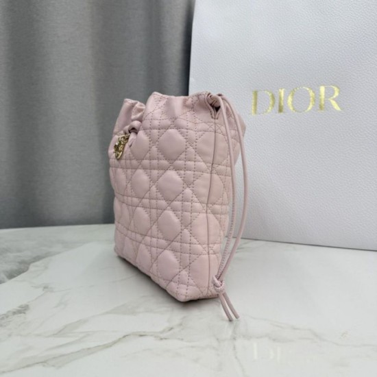 AAAAA Replica Dior Adiorable Mini Bucket Bag Pink Fake