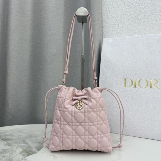 AAAAA Replica Dior Adiorable Mini Bucket Bag Pink Fake